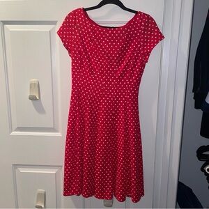 Danny & Nicole Red and White Polka Dot Mini Dress